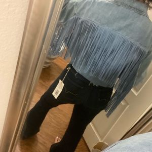 Fringe denim jacket